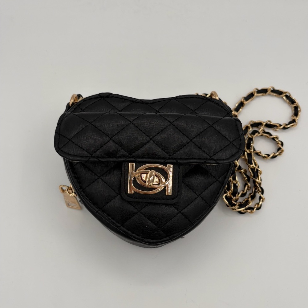 Bebe Solana Quilted Heart Crossbody NWT